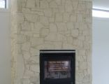 Limestone Fireplace