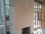 Limestone Fireplace